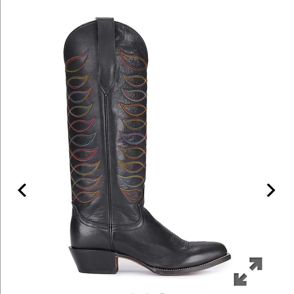 Justin Women's Whitley Midnight Black Medium Round Toe Tall Western Boots